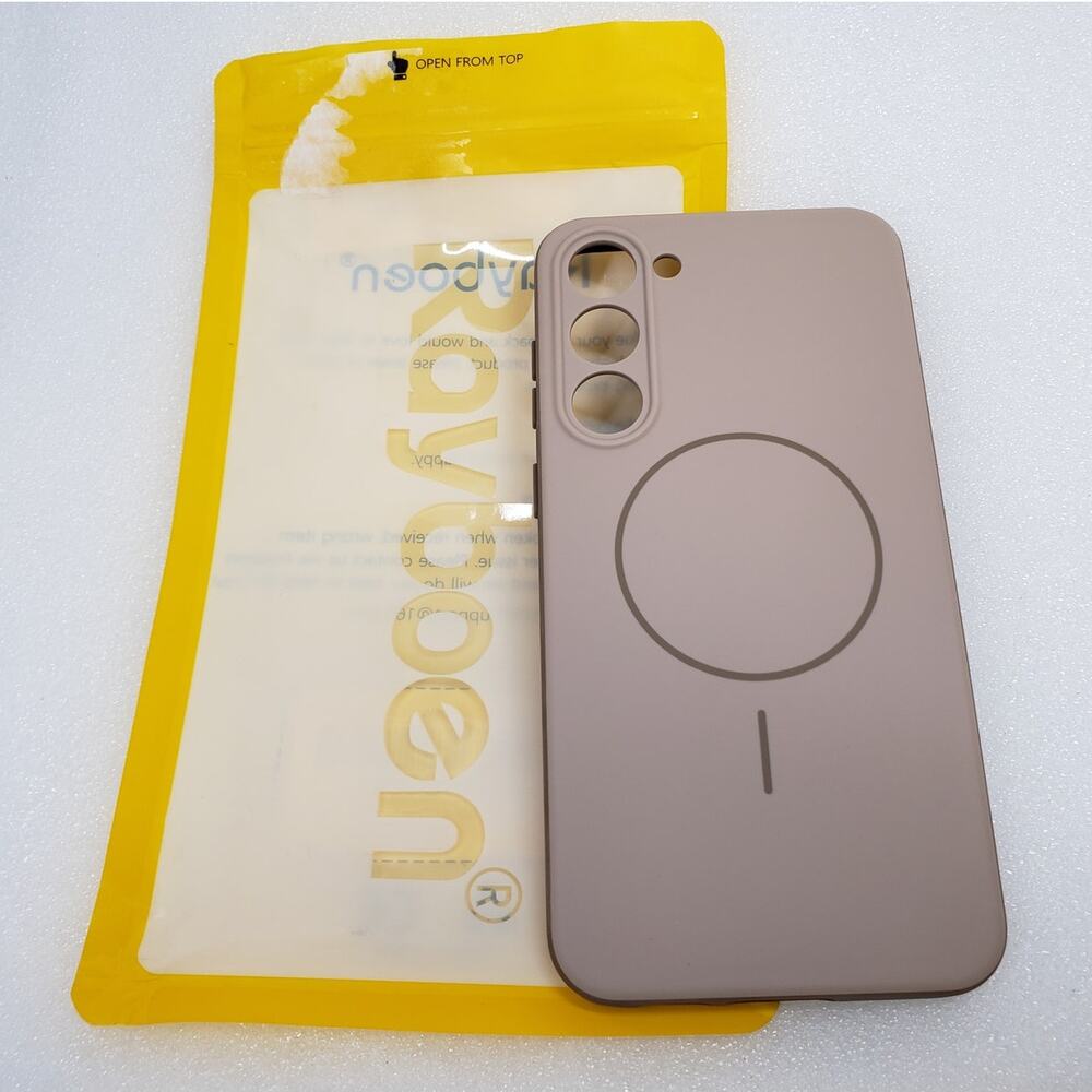 Rayboen Magnetic Matte Case for Samsung Galaxy S23 Plus (Mocca Brown)